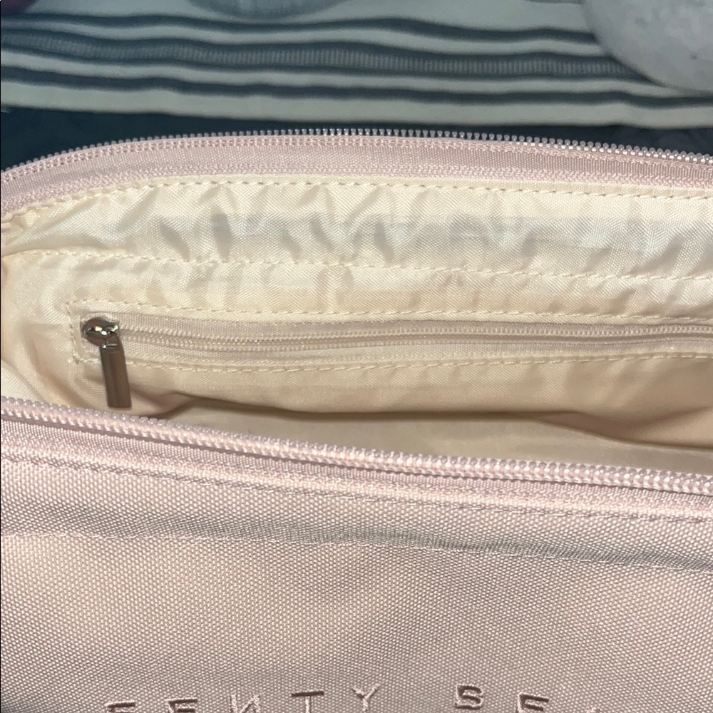 Fenty Beauty Pink Cosmetic Case with Textured Material and Zipper Closure - Picture 7 of 7